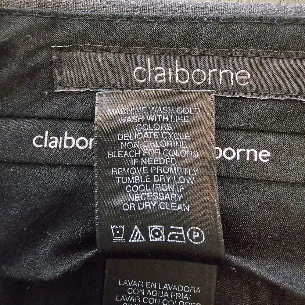 Claiborne Mens 38/30 Gray Dress Pants Dark Academia Old Money Stretch Slacks